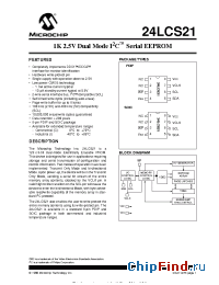 Datasheet 24LC21-ISN manufacturer Microchip